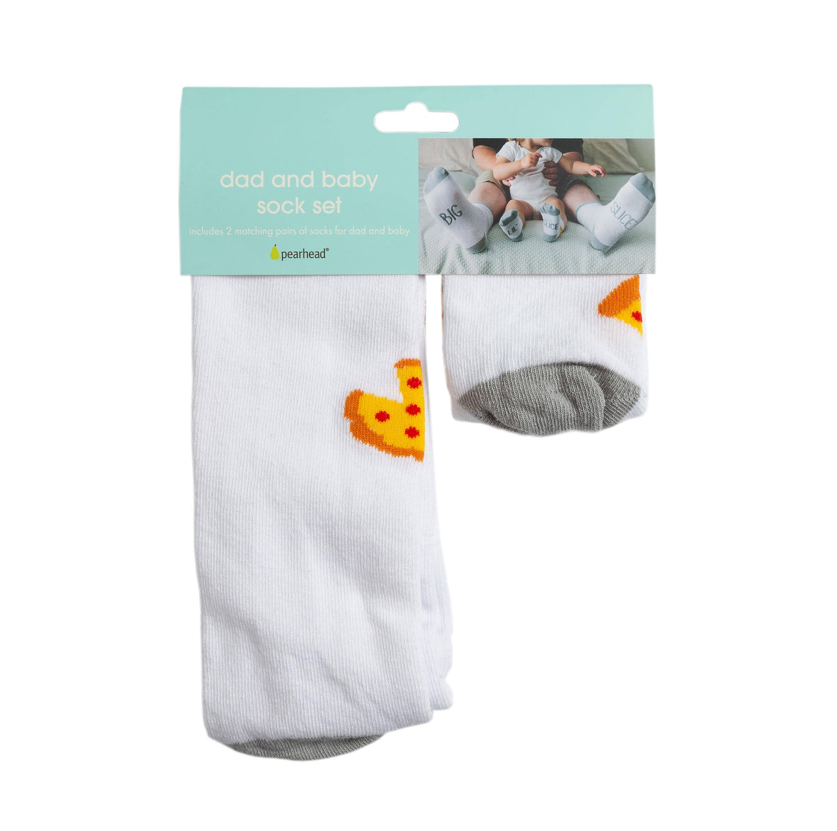 BA - Daddy & Me Matching Pizza Sock Set, Father's Day Gift