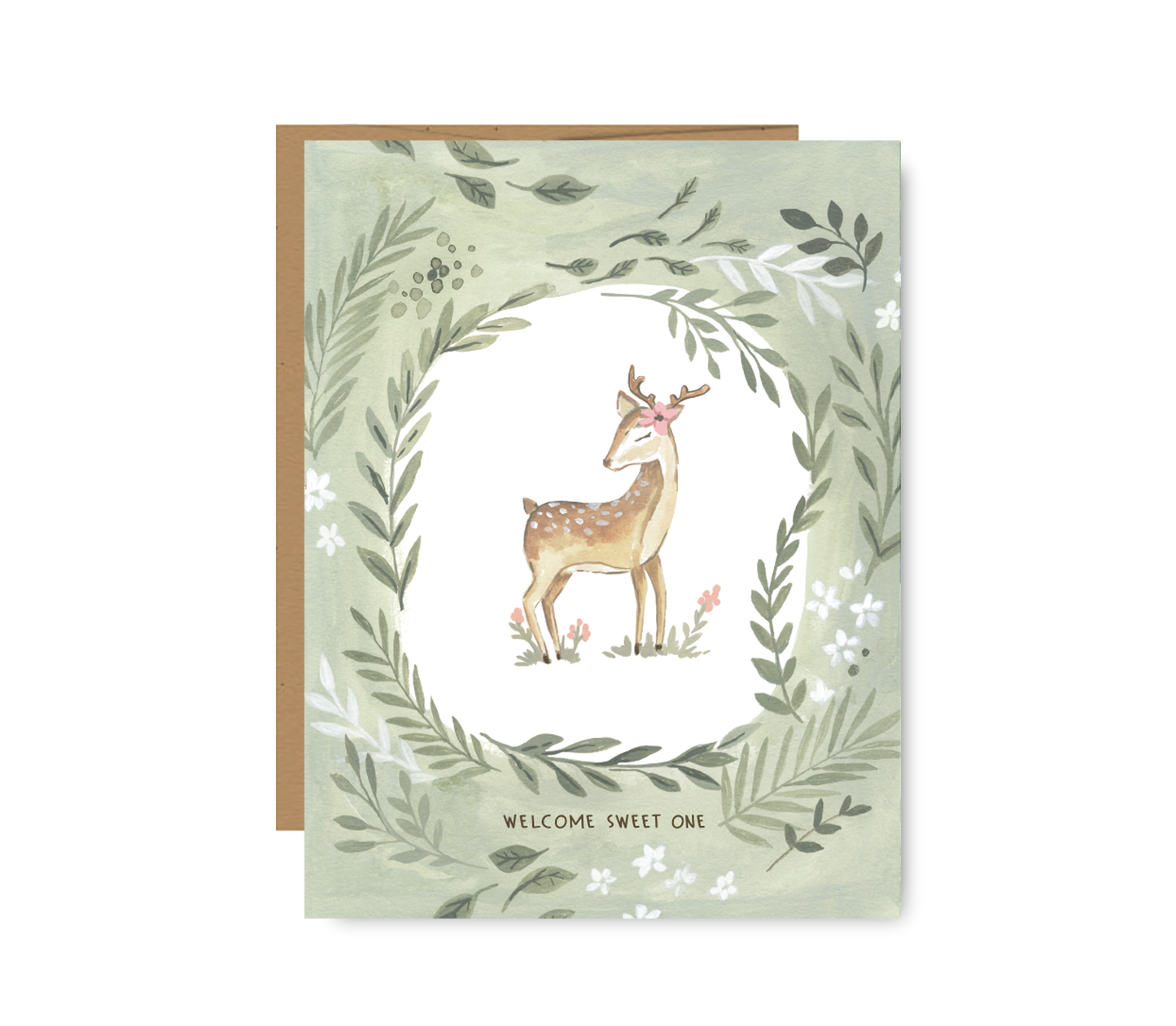 BA- Sweet Deer Baby Greeting Card