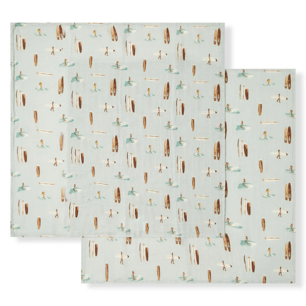 BA - Bamboo Muslin Two-Piece Burp Cloth Set (pattern options)