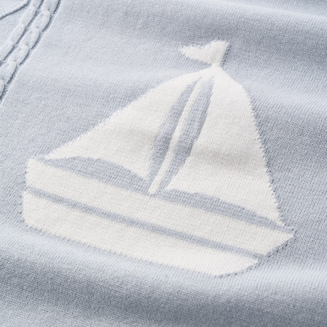 BA - Nautical Cotton Knit Cable Blanket