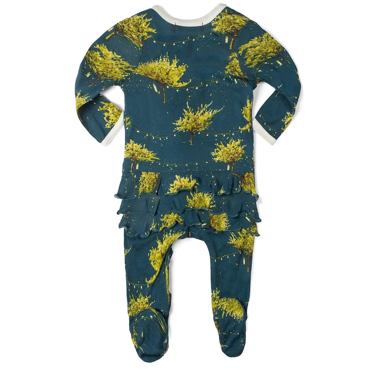 Ruffle Zipper Footed Romper