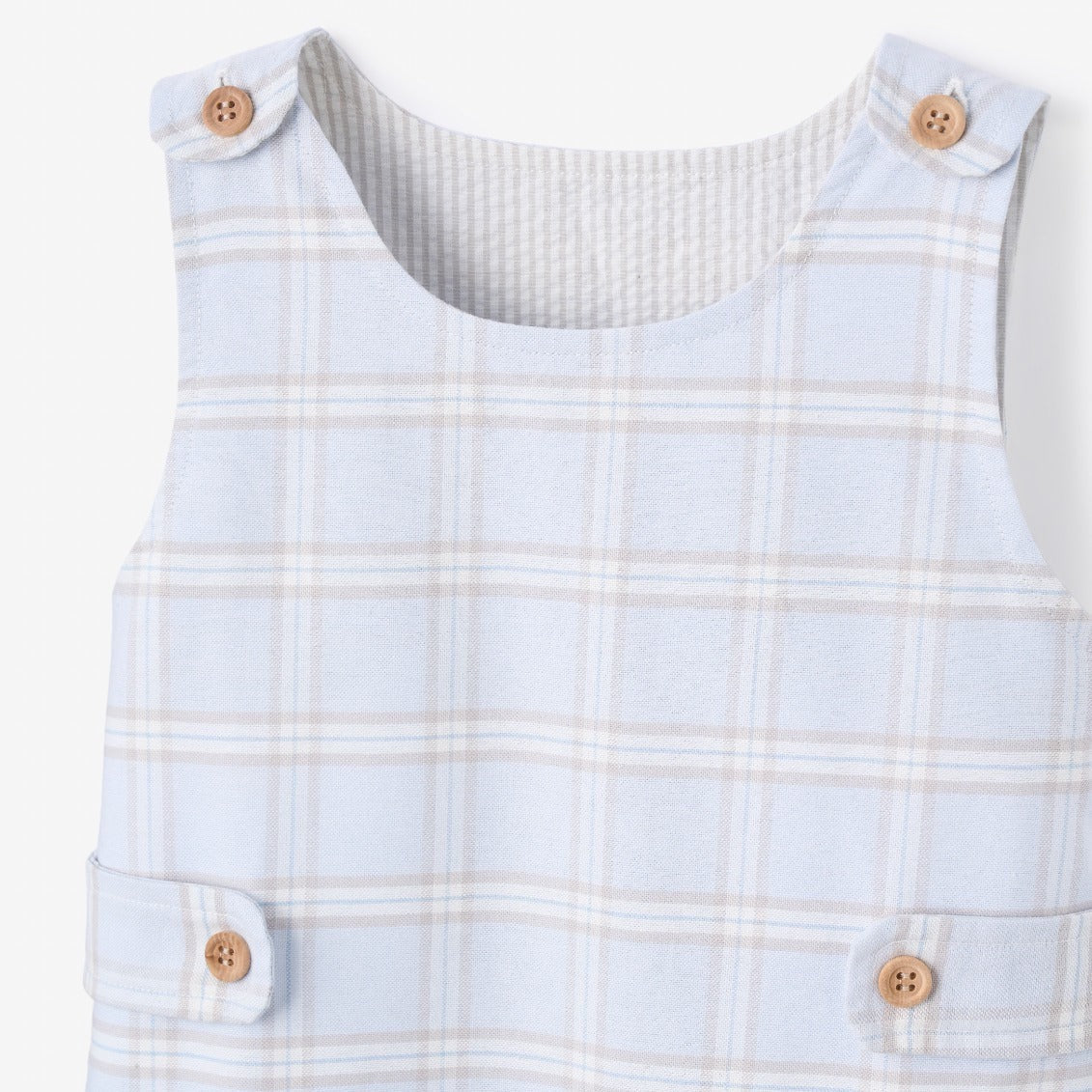 BA - Blue Gray Plaid Jon Jon