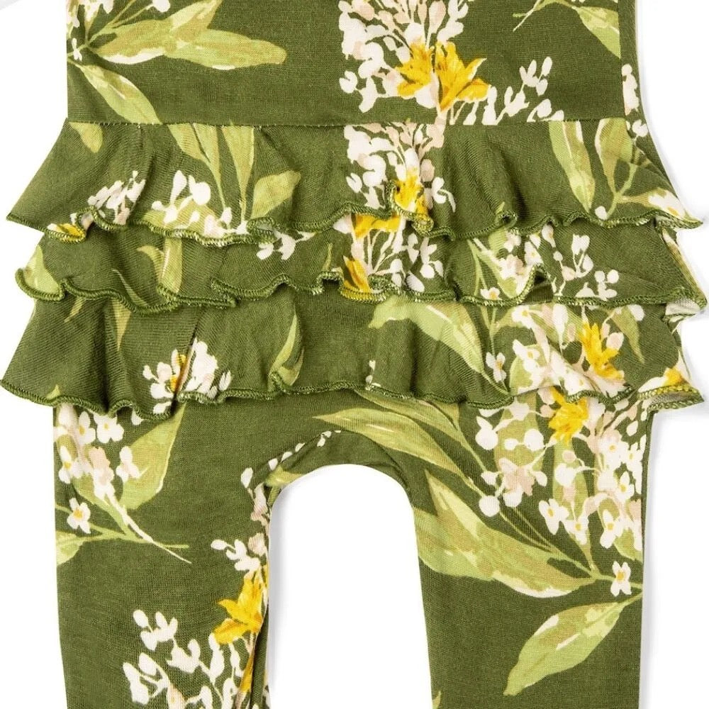 Ruffle Zipper Footed Romper