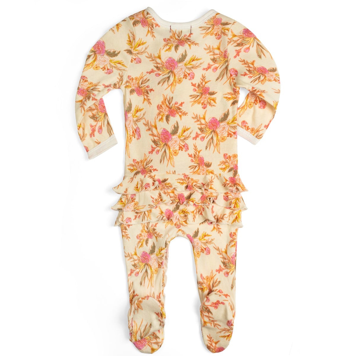 Ruffle Zipper Footed Romper