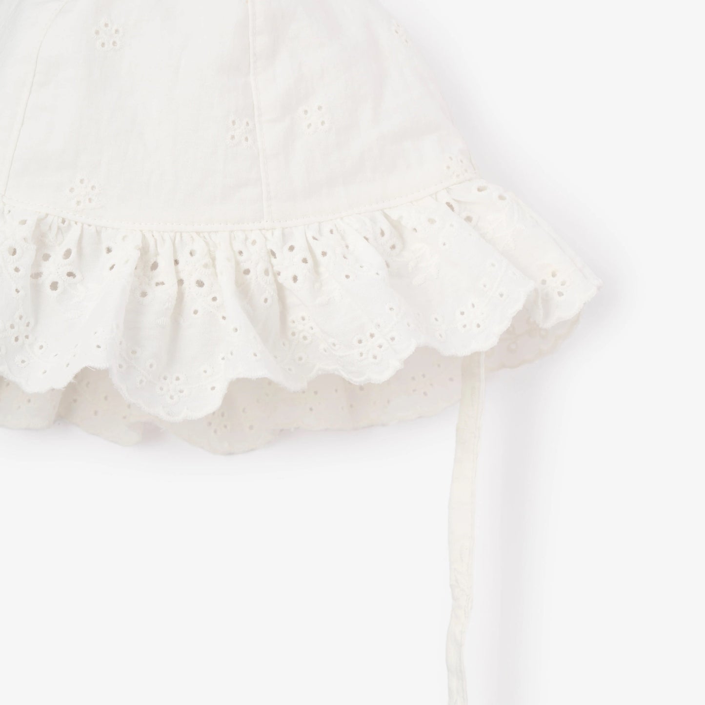 BA - Eyelet Lace Ruffle Sunhat 3-9M