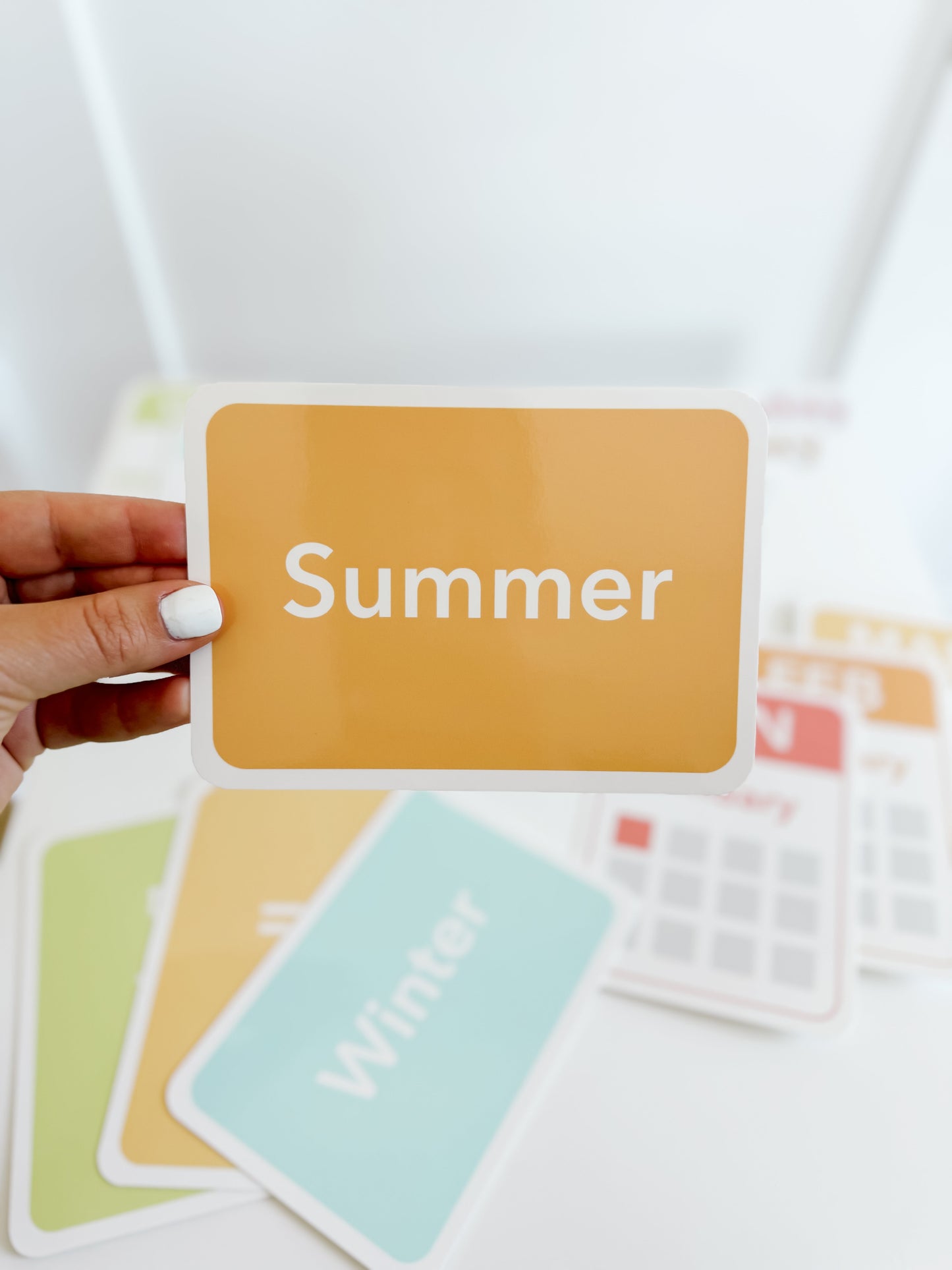 Calendar (Days, Months, Seasons) Flashcards and Magnets