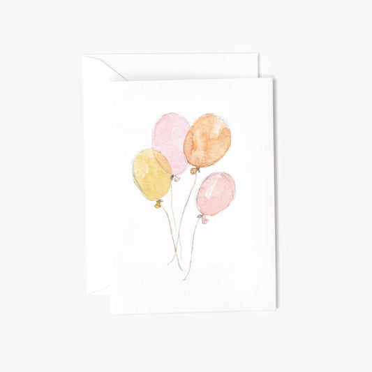 BA - Pink balloons mini notecard