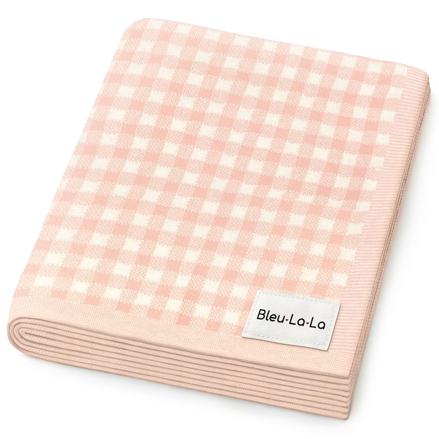 Checkered Knit Baby Blanket