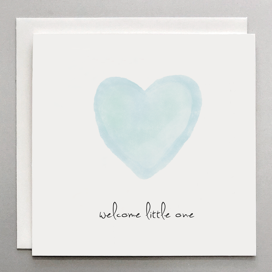 Welcome Little One (blue) Card - Baby Boy Card