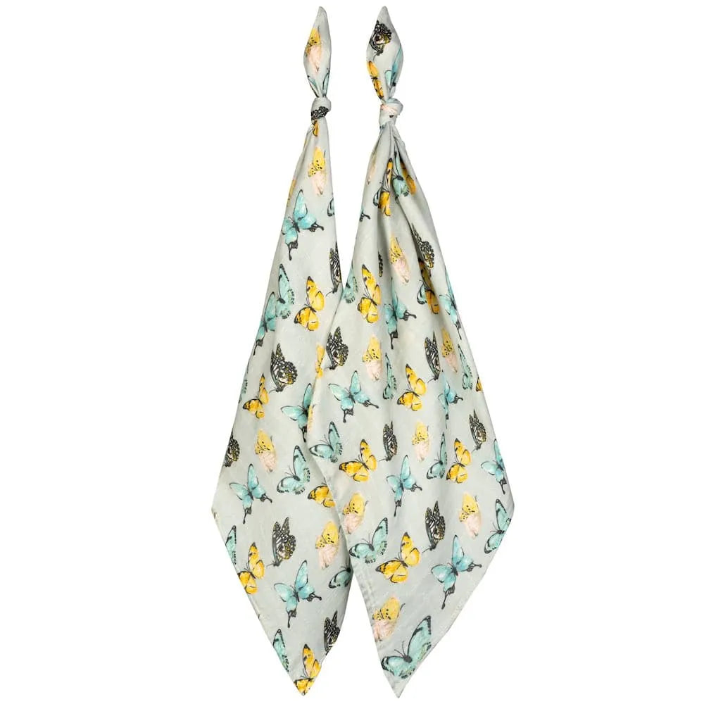 BA - Bamboo Muslin Two-Piece Burp Cloth Set (pattern options)