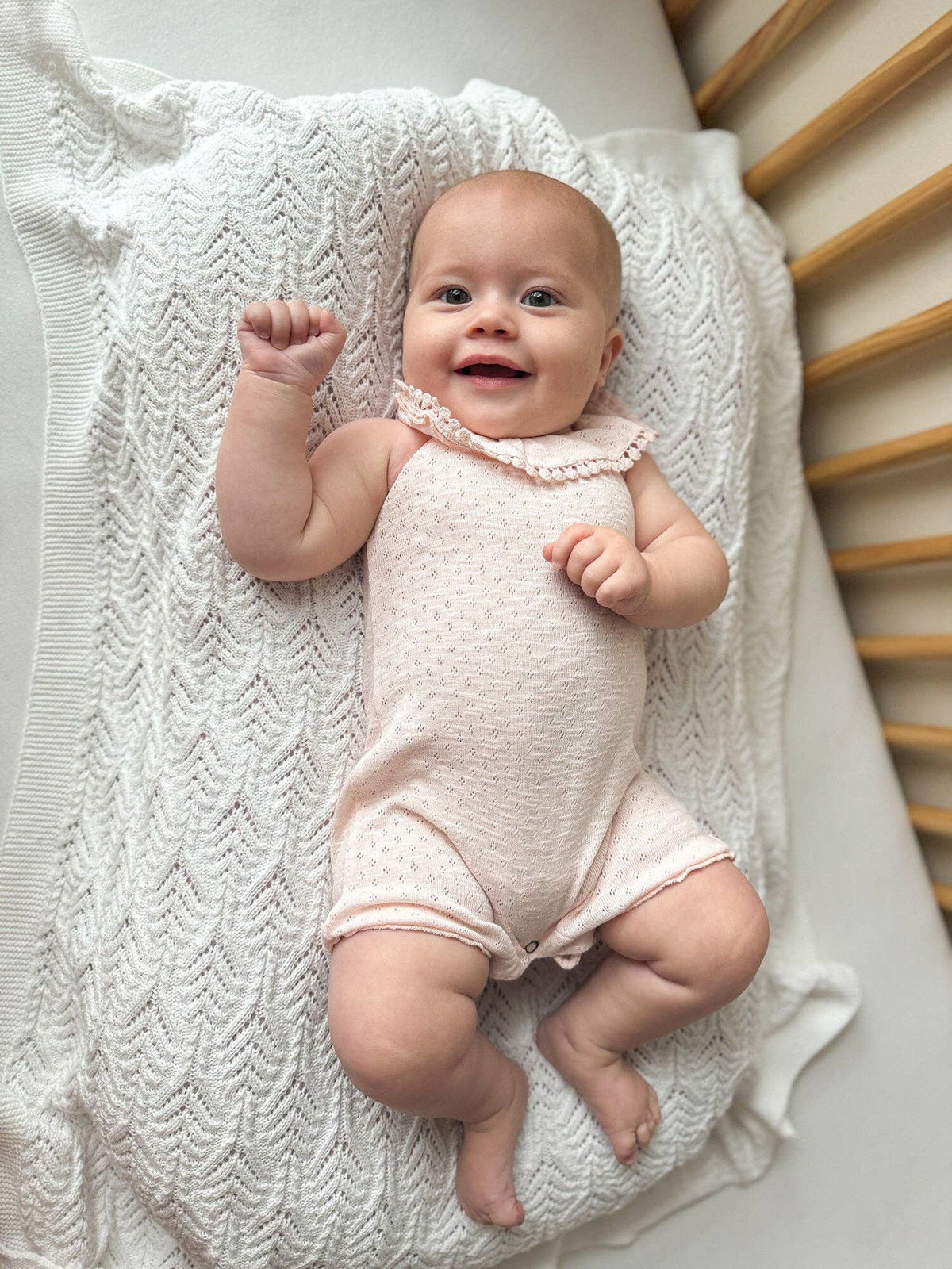 BA - Cotton Candy | Organic Pointelle Bubble Romper