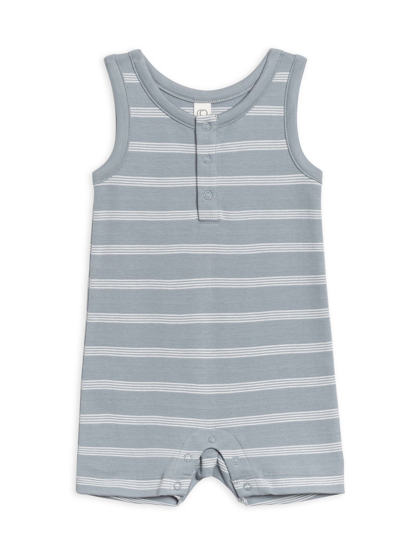 BA - Organic Baby Nile Romper - Drew Stripe / Mist