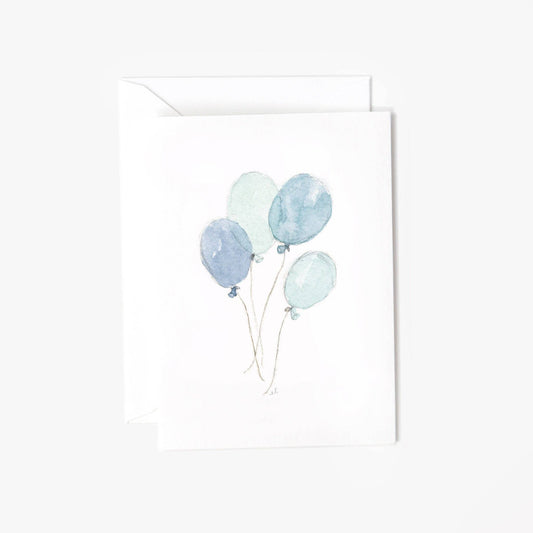 BA - Blue balloons mini notecard