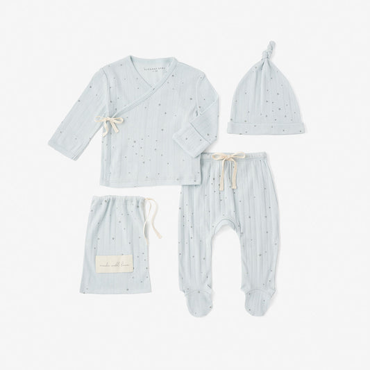 BA - ORGANIC COTTON POINTELLE LAYETTE 3 PC GIFT SET