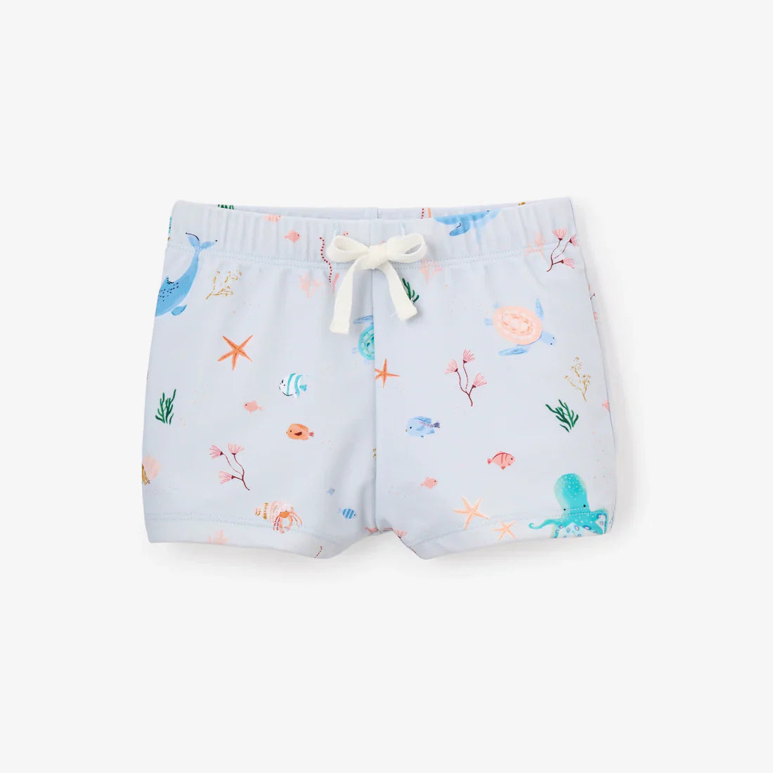 BA - PALE BLUE OCEAN ADVENTURE BABY SWIM SHORTS