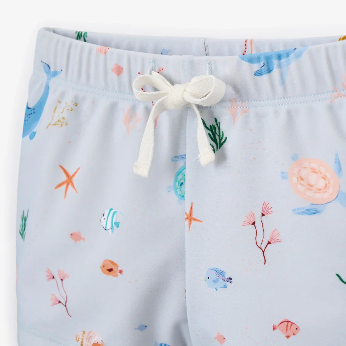 BA - PALE BLUE OCEAN ADVENTURE BABY SWIM SHORTS
