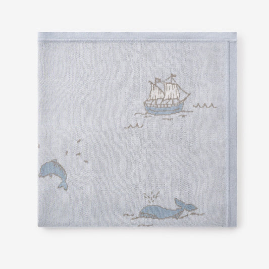 BA - SEA CREATURE COTTON KNIT BLANKET