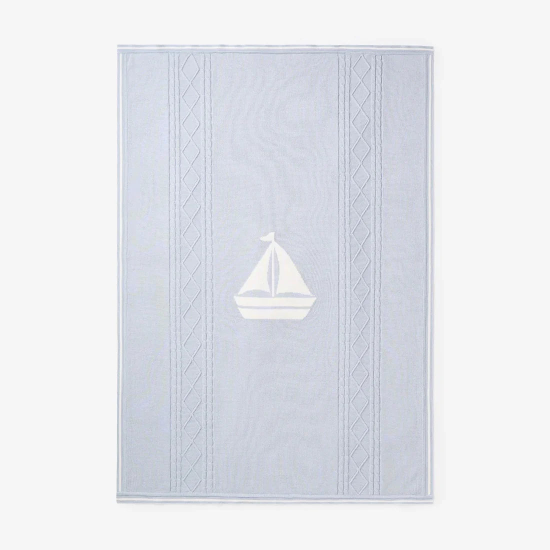 BA - Nautical Cotton Knit Cable Blanket
