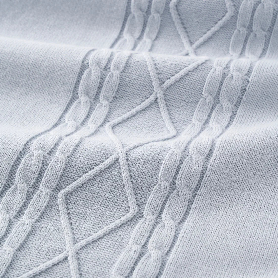 BA - Nautical Cotton Knit Cable Blanket