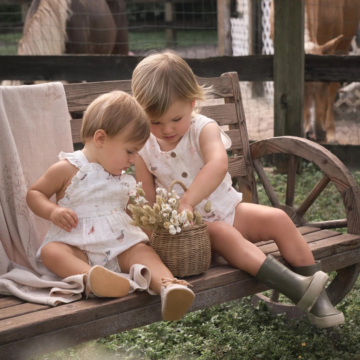 BA - Petite Farmstead Organic Cotton Sunsuit