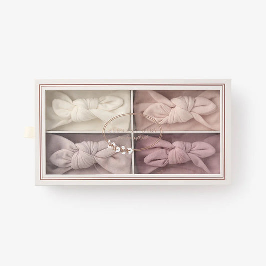 BA - Brushed Cotton Knotted Bow Headband 4-Pack