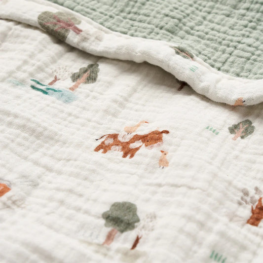 BA - On The Farm Organic Muslin Blankie