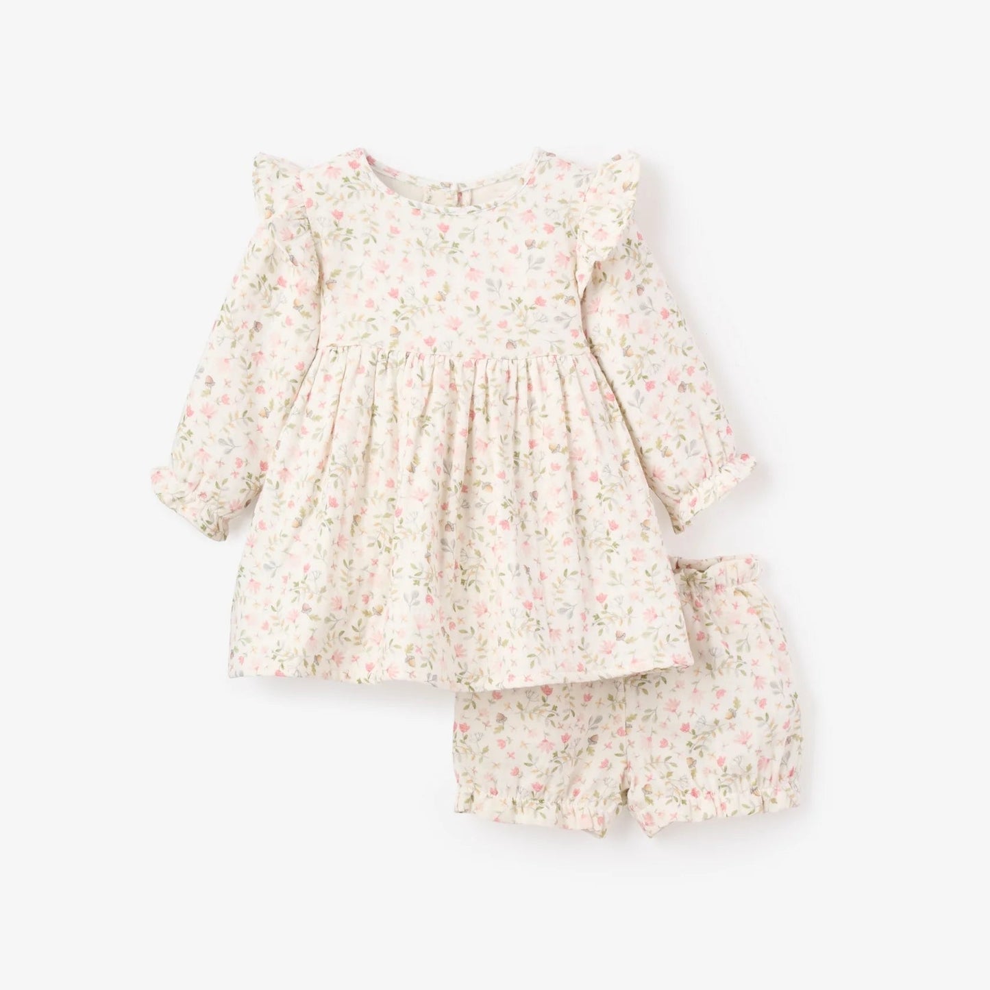BA - Fairytale Floral Organic Muslin Dress + Bloomer