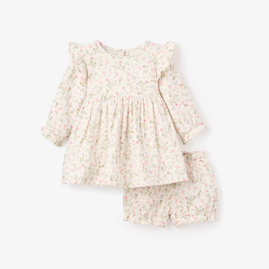 BA - Fairytale Floral Organic Muslin Dress + Bloomer