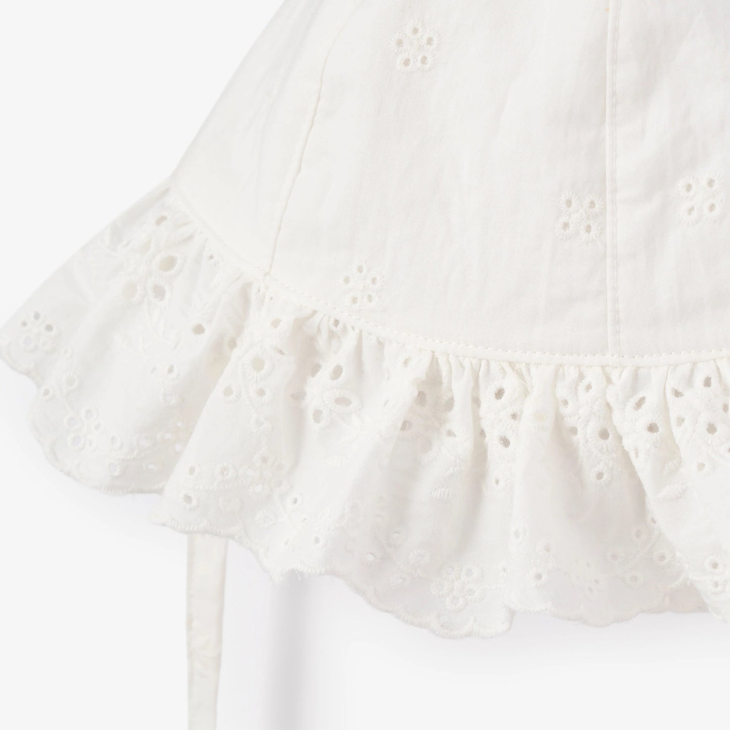 BA - Eyelet Lace Ruffle Sunhat 3-9M