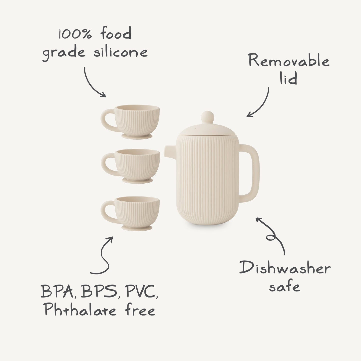 Silicone Tea Play Set