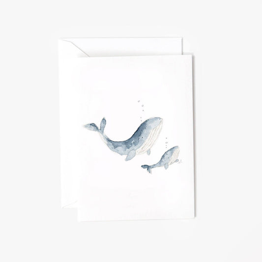 BA - Baby whale mini notecard