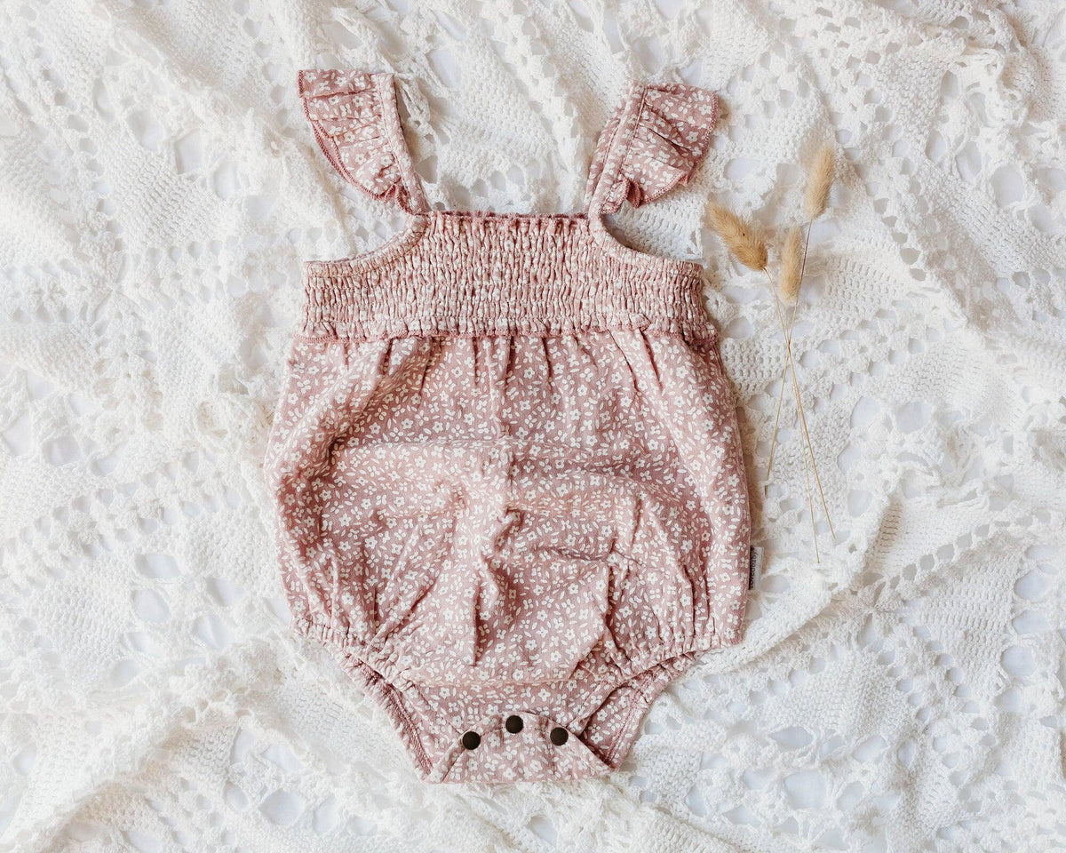 BA -Taffy Floral | Organic Muslin Sleeveless Bodysuit