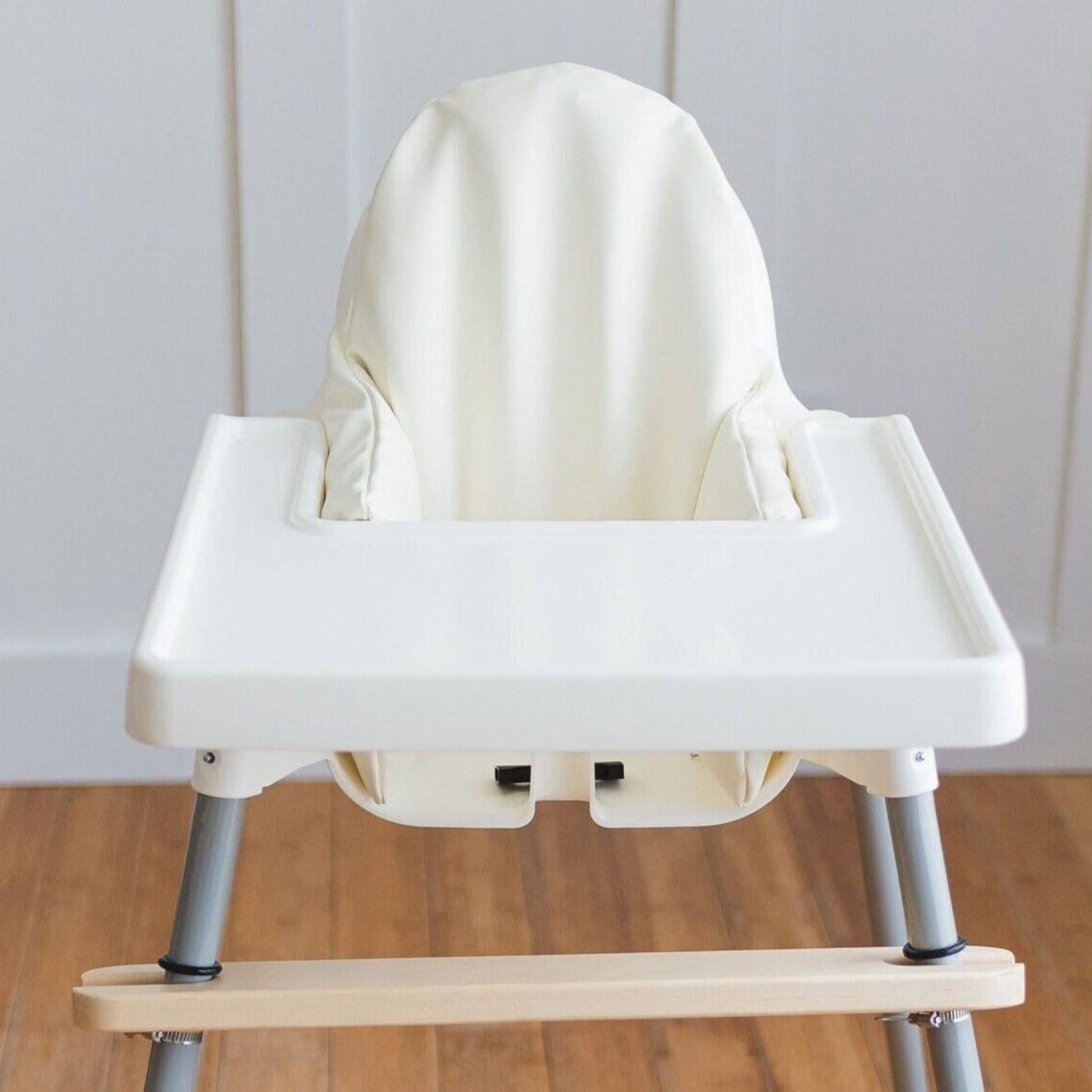 Off-White Vegan Leather IKEA Antilop Cushion Cover