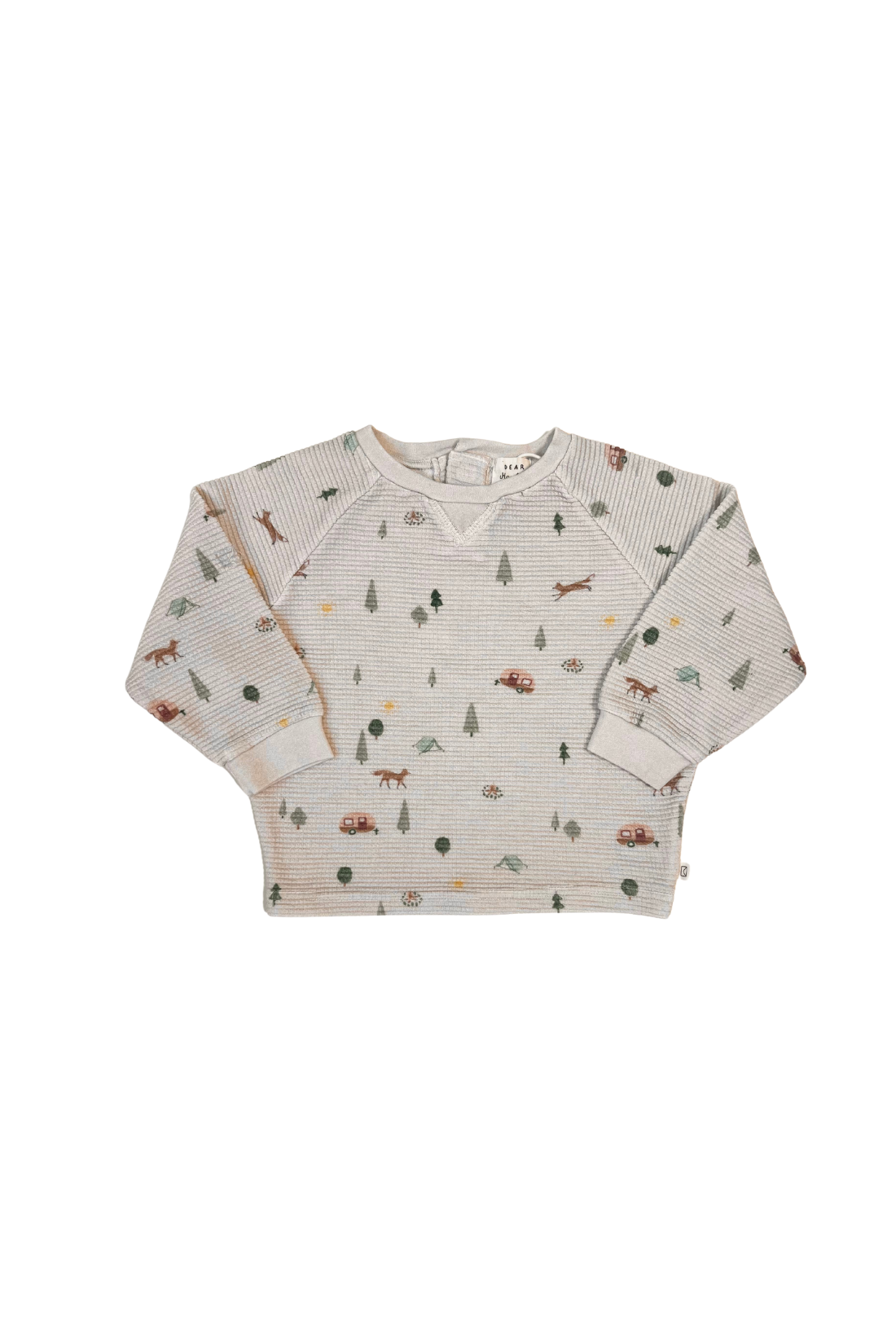 Organic Cotton Waffle Long Sleeve Tee in Camping