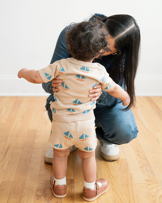 Cameron Knit Polo Sand Dollar